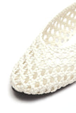 Ivory Woven Ballet Flats