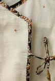 Off White Bamboo Fabric Angrakha