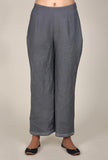 Grey Cotton Flex A-Line Palazzo
