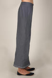 Grey Cotton Flex A-Line Palazzo