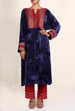 Royal Purple Gota Embroidered Chenille Phiran