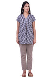 Grey Gamcha Cotton Top