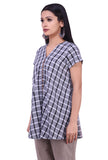 Grey Gamcha Cotton Top