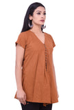 Orange Pure Cotton Kurta