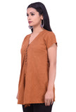 Orange Pure Cotton Kurta