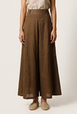 Mehendi Green Cotton Slub Culottes