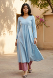 The Innocent Baby Blue Cotton Kurta