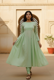 The Easy Going Light Green Cotton Kurta