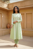 The Easy Going Light Green Cotton Kurta