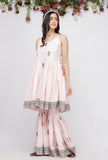 Light Pink Short Gathered Hand-Blockprinted Cotton Kurta