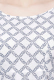 Powder Blue Criss Cross Hand-Block Printed Cotton Gathered Kurta