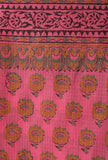 Raisa Pink Floral Hand-Block Printed Kota Dupatta