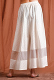 Off White Strip Cotton Palazzo