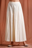 Off White Golden Cotton Palazzo