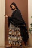 Black Cotton Kota Dupatta With Tassels