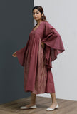 Plum Hand-Block Printed Caftan Dress