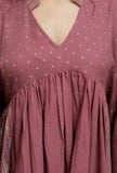 Plum Hand-Block Printed Caftan Dress