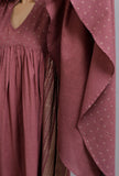 Plum Hand-Block Printed Caftan Dress