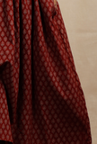 Set of 2: Red Ajrakh Print Flaredand Gathered Kurta with Pockets and red Ajrakh Print Straight Pants