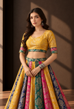 Set of 3 Multicolor Brocade Lehenga Choli with Dupatta – view 5