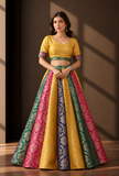 Set of 2 Multicolor Brocade Lehenga Choli Set – view 2