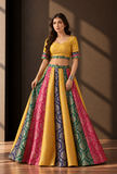 Set of 2 Multicolor Brocade Lehenga Choli Set – view 5