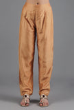 Yellow Ochre Chanderi Straight Pant
