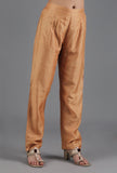 Yellow Ochre Chanderi Straight Pant