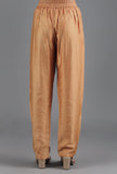 Yellow Ochre Chanderi Straight Pant