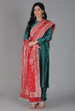 Red Chanderi Brocade Dupatta