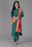 Pumpkin Orange Chanderi Brocade Dupatta