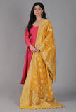 Honey Yellow Chanderi Brocade Dupatta