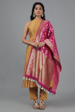Magenta Pink Chanderi Brocade Dupatta