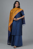 Ochre & Navy Ikat Dupatta