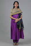Squirrel Grey & Midnight Blue Ikat Dupatta