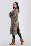 Bareen Black Kani Jamavar Long Coat Outer Jacket