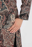 Bareen Black Kani Jamavar Long Coat Outer Jacket