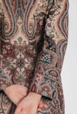 Bareen Black Kani Jamavar Long Coat Outer Jacket