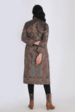 Iksha mud brown Kani Jamavar Long Coat Outer Jacket