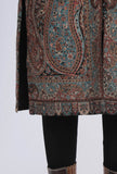 Iksha mud brown Kani Jamavar Long Coat Outer Jacket