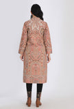 Tahira creme Kani Jamavar Long Coat Outer Jacket