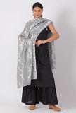 Grey Chickoo Net Dupatta