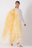 Royal Yellow Chickoo Net  Dupatta