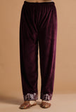 Set Of 2: Crater Brown Kashmiri Tilla Embroidery Phiran With Pant-Free Size