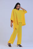Yellow Color Vneck Co-ord Set