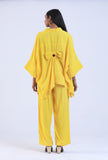 Yellow Color Vneck Co-ord Set