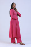 Set Of 2: Pink Cotton Kurta & Pant Set