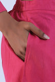 Pink Cotton Women Pant