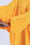Yellow Cotton Kaftan-Free Size