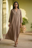 Women Brown Cotton Kurta